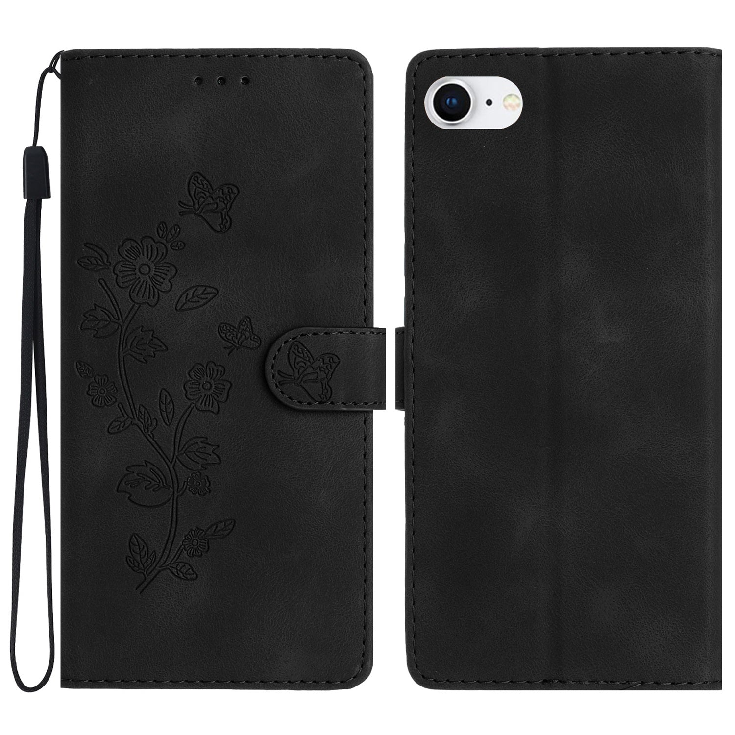 Phone Case for iPhone 6 6s 7 8 SE (2020) Flower Imprint PU Leather Cover with Wallet Stand Phone Case for iPhone 6 6s 7 8 SE (2020) Flower Imprint PU Leather Cover with Wallet Stand